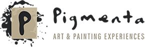 Identidad visual Pigmenta, Art & Painting Experiences